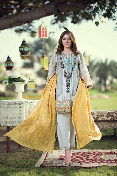 UNSTITCHED / PRINTED MASOORI LAWN / EGYPTIAN FUSION